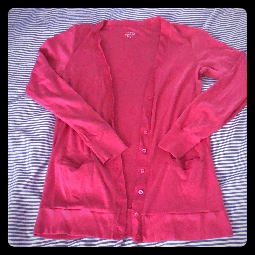 J. Crew Pink Cardigan Size M